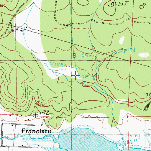 Topographic Map of Skousen Spring, AZ
