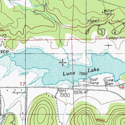 Topographic Map of Luna Lake Well, AZ