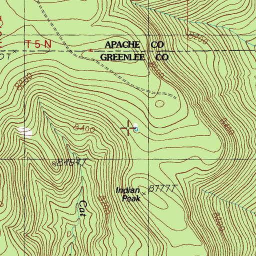 Topographic Map of Indian Tank, AZ