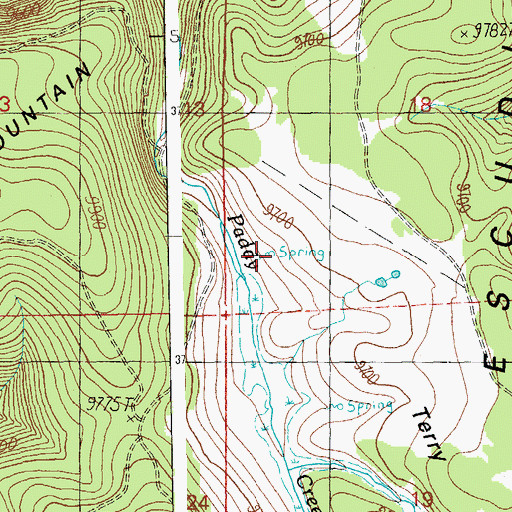 Topographic Map of Terry Spring, AZ