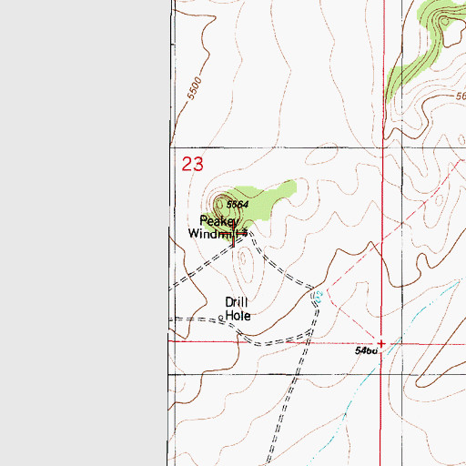 Topographic Map of Peakey Tank, NM
