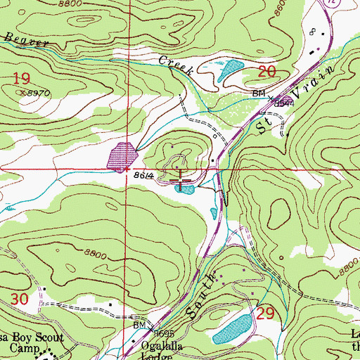 Topographic Map of Silver Spruce Number 1 Dam, CO
