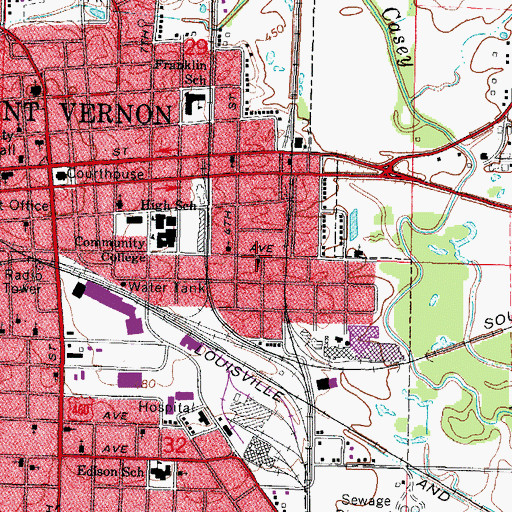 Topographic Map of Second General Baptist Church (historical), IL