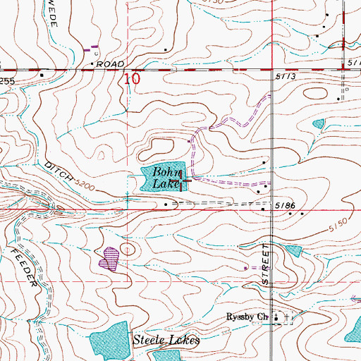 Topographic Map of Slinde Dam, CO