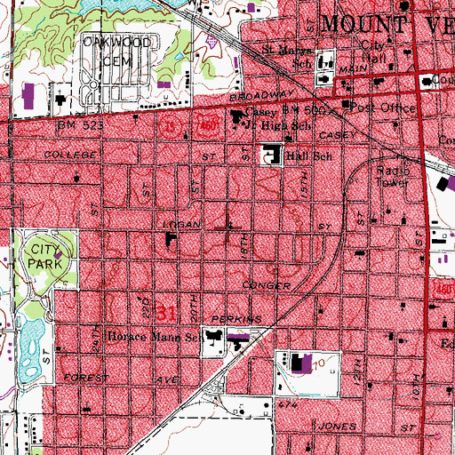 Topographic Map of Free Methodist Church, IL