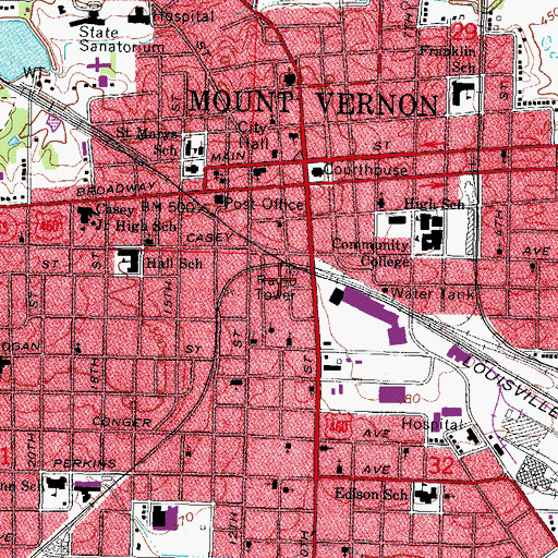 Topographic Map of Shiloh Baptist Church (historical), IL