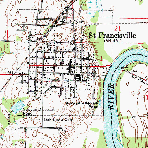 Topographic Map of Free Methodist Church, IL