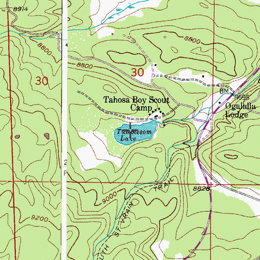 Topographic Map of Tumbleson Dam, CO
