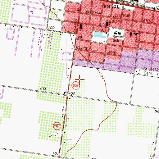 Topographic Map of Pharr - San Juan - Alamo Memorial High School, TX