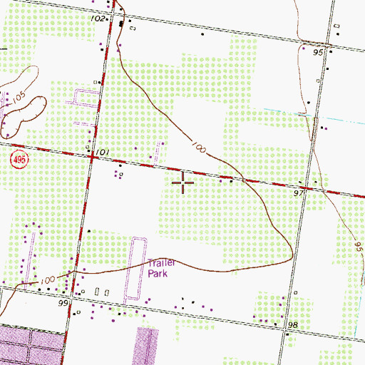 Topographic Map of Guerra Elementary School, TX