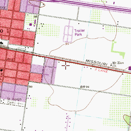 Topographic Map of Salinas Elementary School, TX