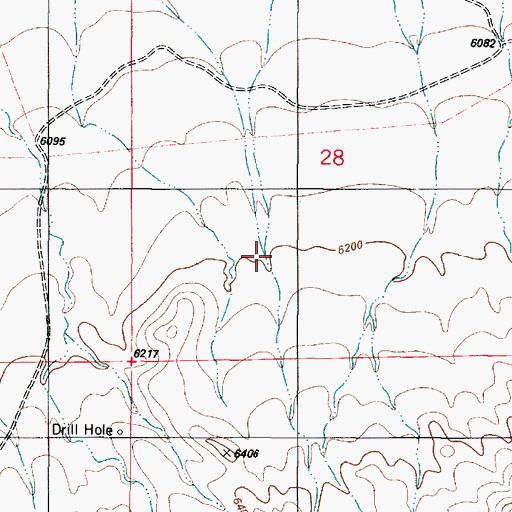 Topographic Map of Diamond Spring Canyon, NM