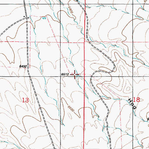 Topographic Map of Hog Pen Canyon, NM