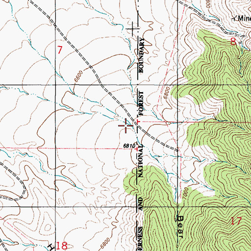 Topographic Map of Bear Canyon, NM