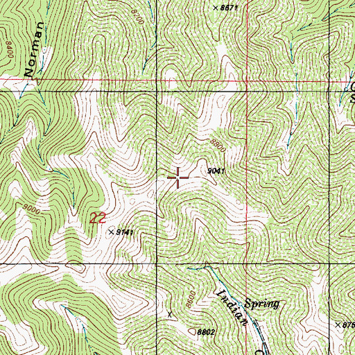 Topographic Map of Pennsylvania Trail, NM