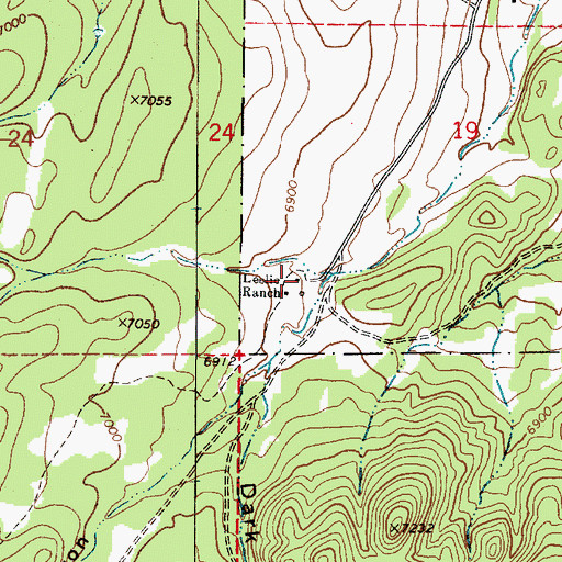 Topographic Map of Leslie Ranch, NM
