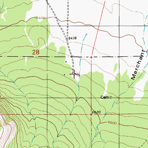 Topographic Map of Edgar Ranch, NM