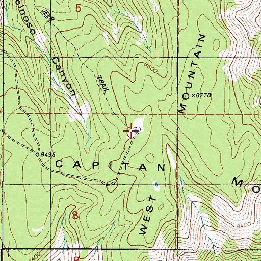 Topographic Map of Sawmill Tank, NM