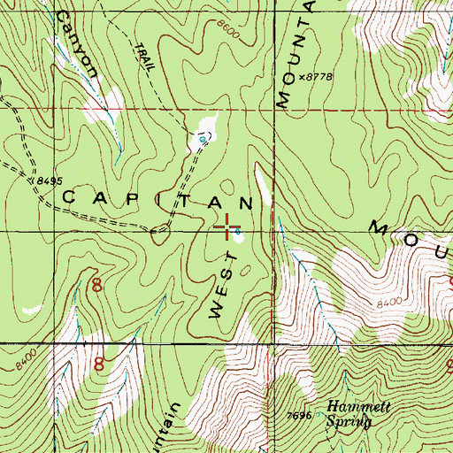 Topographic Map of Natural Tank, NM
