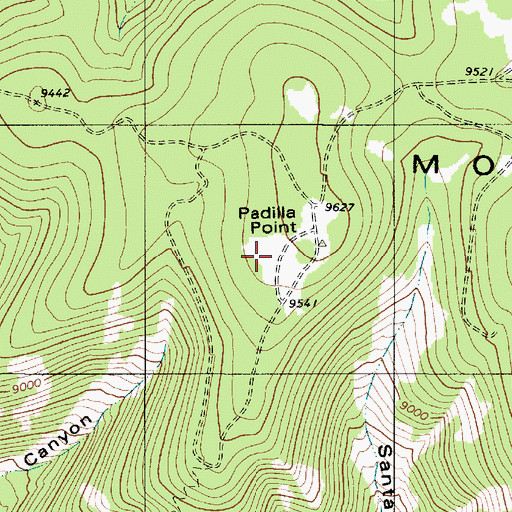 Topographic Map of Padilla Trick Tank, NM