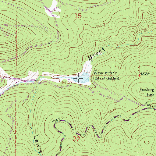 Topographic Map of Beaver Brook Number 3A Reservoir, CO