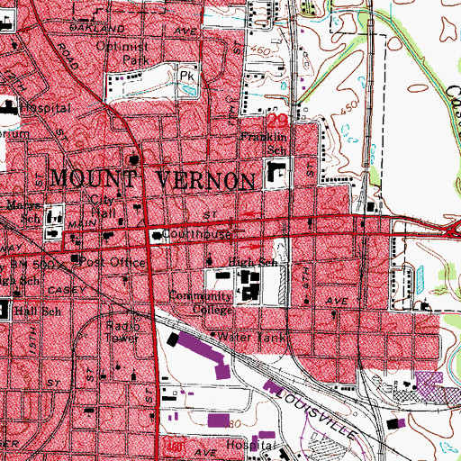 Topographic Map of C E Brehm Memorial Library, IL