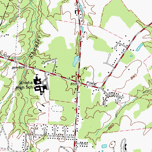 Topographic Map of May Post Office (historical), OH
