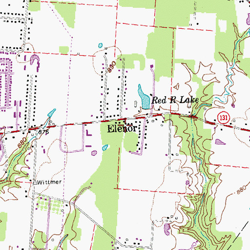 Topographic Map of Elenor Post Office (historical), OH