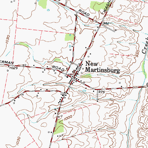 Topographic Map of New Martinsburg Post Office (historical), OH