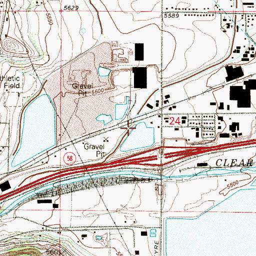 Topographic Map of Duke Lake Dam, CO