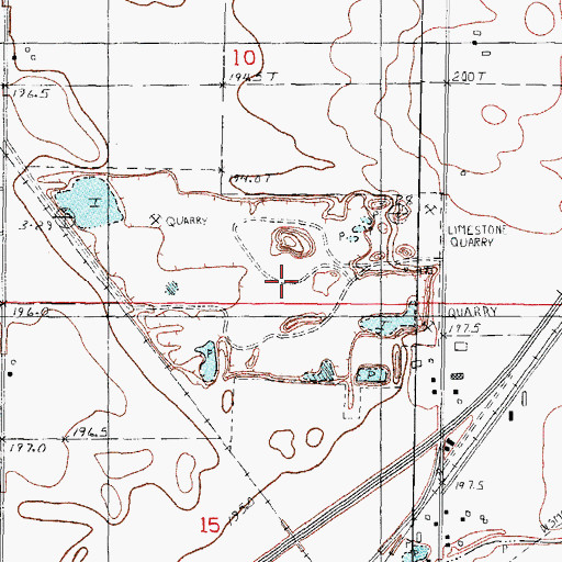 Topographic Map of I-55 Quarry Number 311, IL