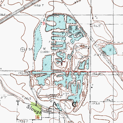 Topographic Map of North Quarry, IL