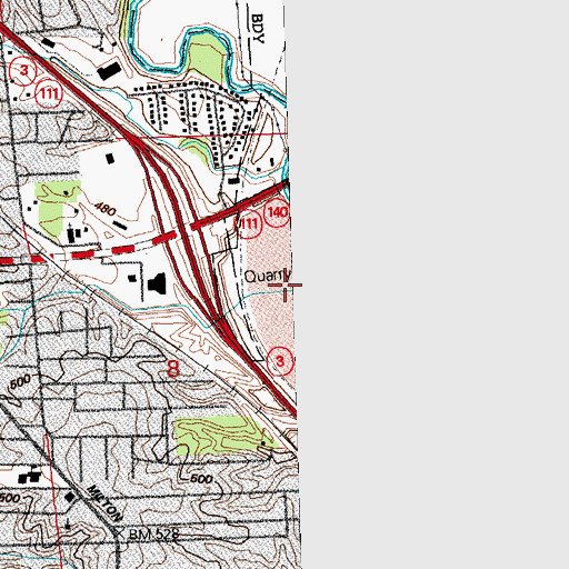 Topographic Map of Alton Mine, IL