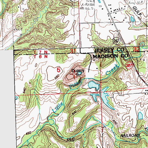 Topographic Map of Lohr Quarry, IL