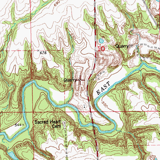 Topographic Map of McClure Quarries, IL