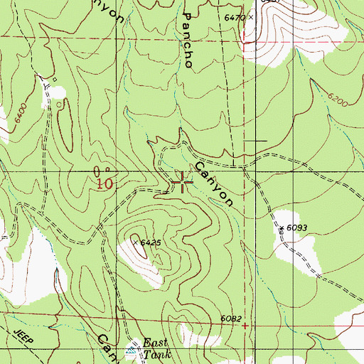 Topographic Map of Torrez Canyon, NM