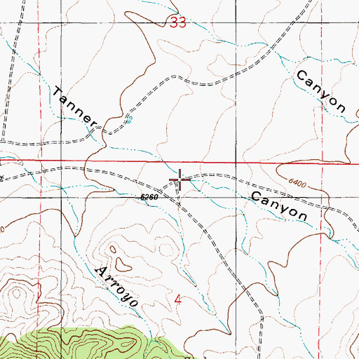 Topographic Map of Robinson Canyon, NM