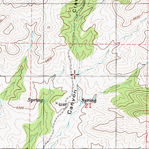 Topographic Map of Crawford Canyon, NM