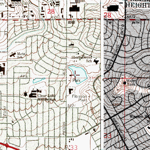 Topographic Map of Kalcevic Reservoir, CO
