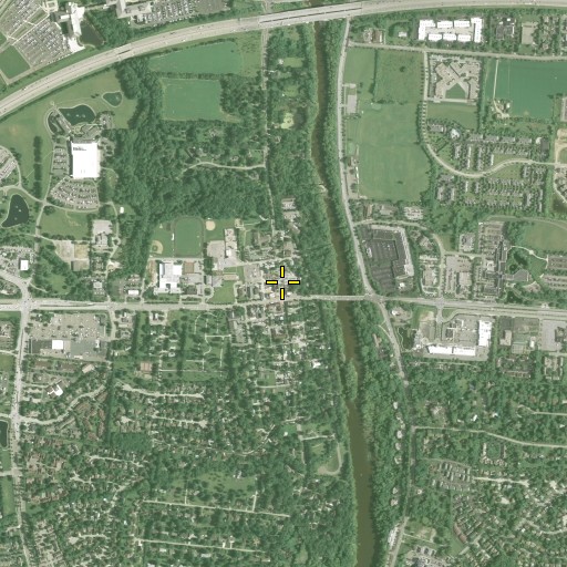 Aerial/Satellite Image of Dublin Post Office, OH