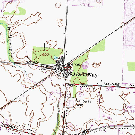 Topographic Map of Galloway Post Office, OH