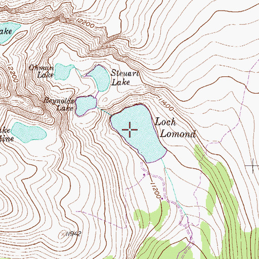 Topographic Map of Loch Lomond Dam, CO