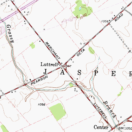 Topographic Map of Lutrell Post Office (historical), OH