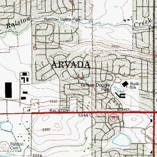 Topographic Map of Hidden Lake Dam, CO