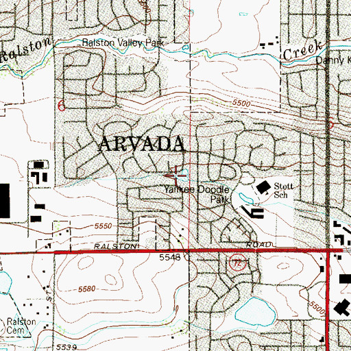Topographic Map of Hidden Lake Reservoir, CO