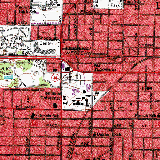 Topographic Map of Frank M Lindsay Field, IL