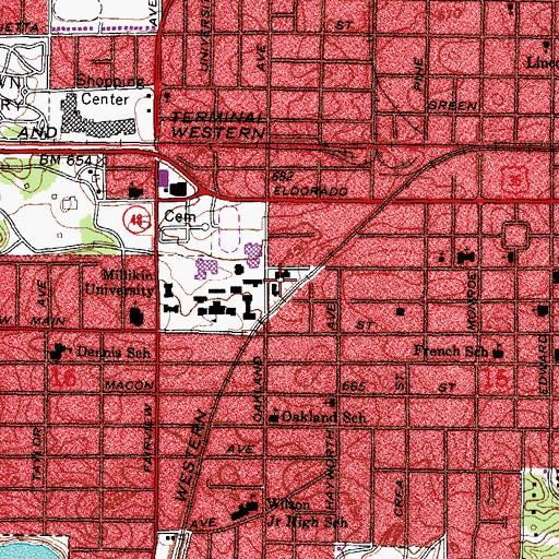 Topographic Map of Hessler Hall, IL