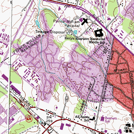 Topographic Map of R C Haydon Elementary School, VA