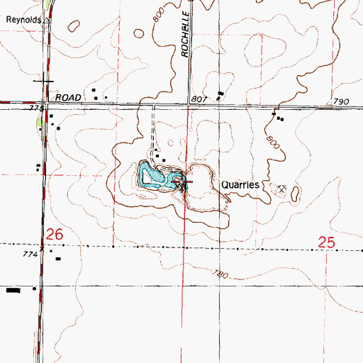 Topographic Map of Stoneridge Quarry, IL