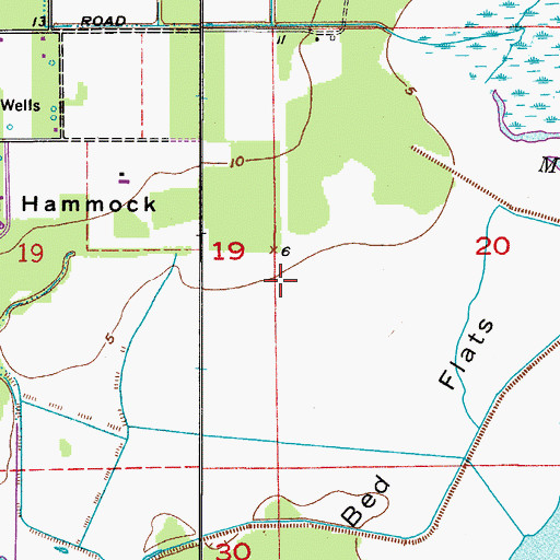 Topographic Map of Lake Jessup Conservation Area, FL